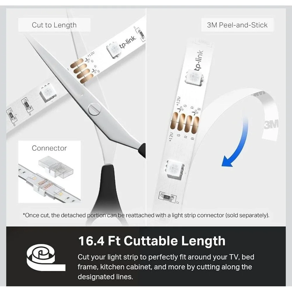 TP-Link Kasa Smart‎ KL400L5 16.4ft WiFi LED Full Color Light Strip